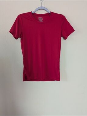 Women's Red Athletic Crew Neck Tee | Size S